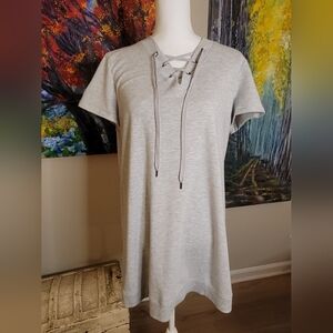 Women Gray T-Shirt Dress/ Tunic